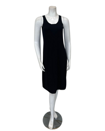 Slimit SLM2590A 41" Black Round Neck Luxe Layer One Full Slip Myselflingerie.com